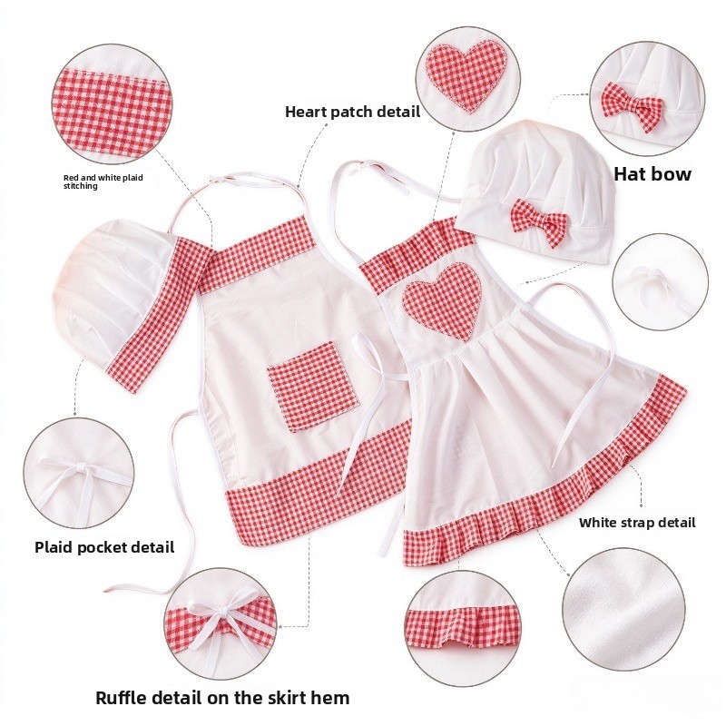 Kitchen Kids Baking Set - Kids Chef Apron Hat Set Children