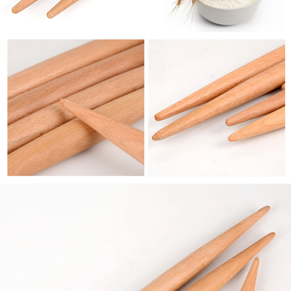 Wooden Rolling Pin Pointed Dou - Kitchen Roller Baking 评论和价格