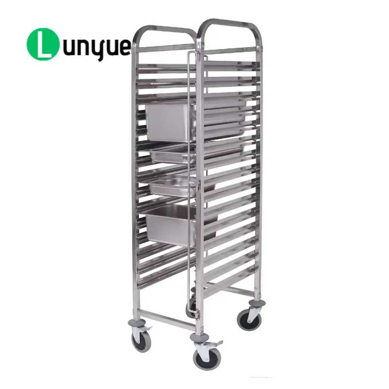 15 Layer Stainless Steel GN Gr - Kitchen Baking Cart 评论和价格