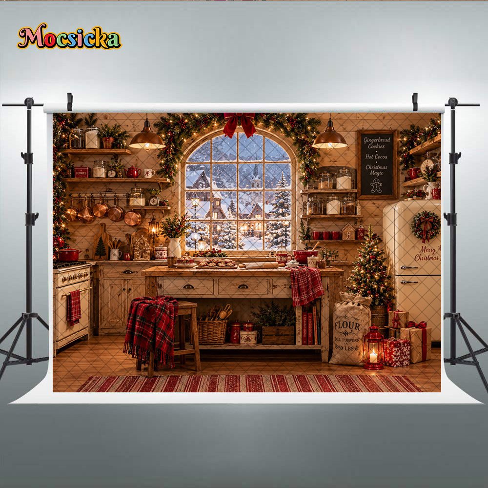 Mocsicka Rustic Christmas Baki - Kitchen Baking Background 评论和价格