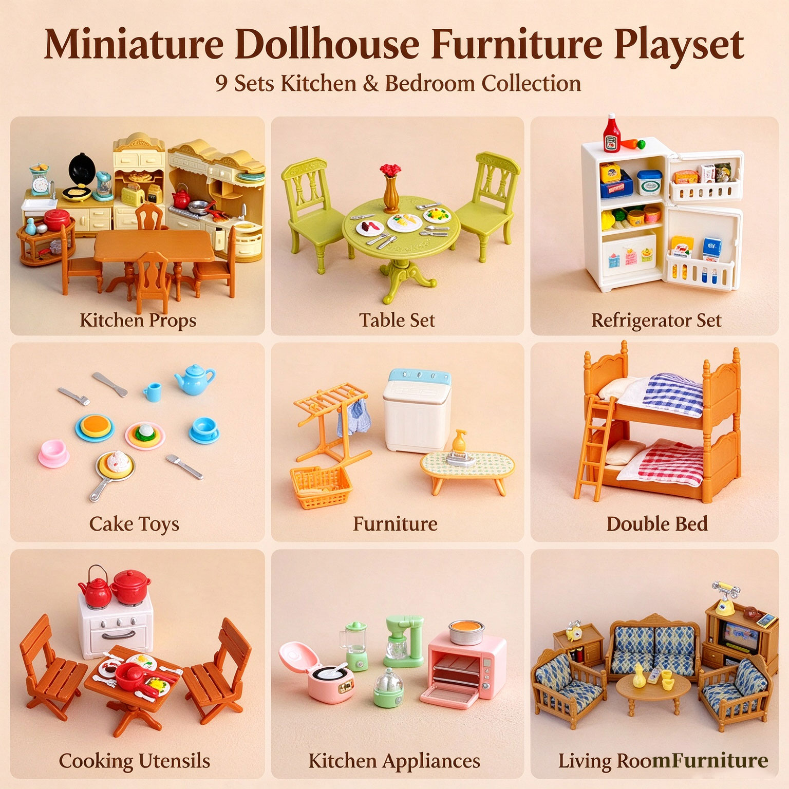 1:12 Dollhouse Miniature Furni - Kitchen Uncle 评论和价格