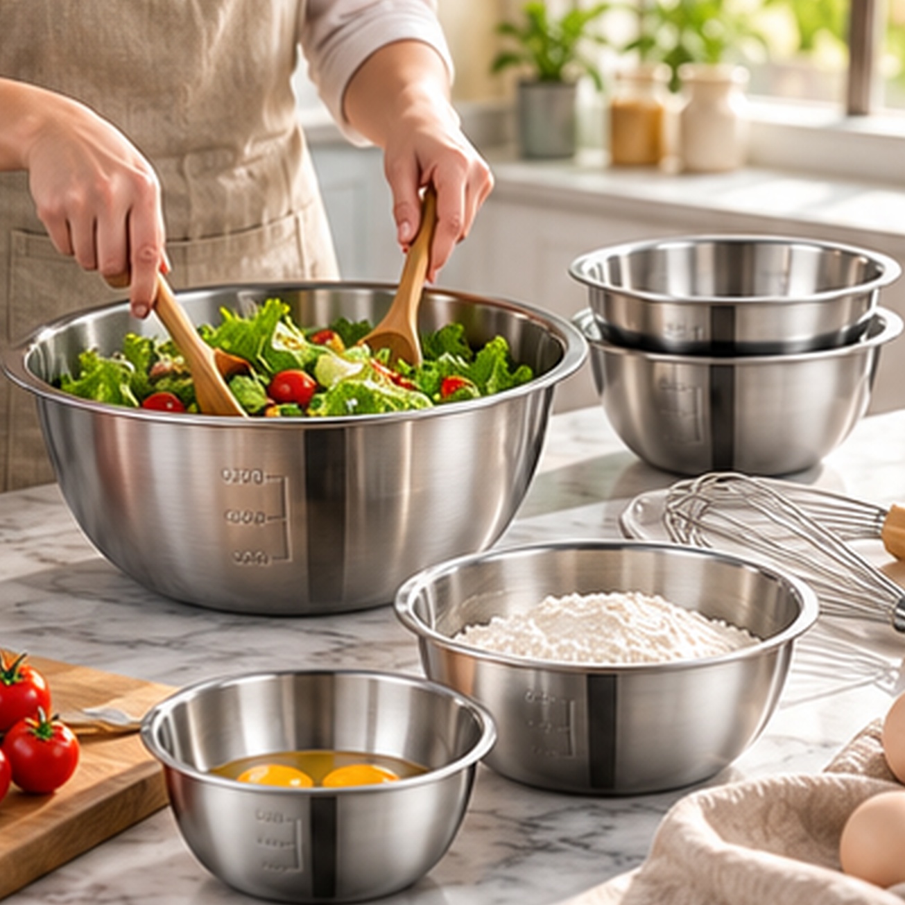 5 Piece Stainless Steel Mixing - Baking Kitchen Set 评论和价格